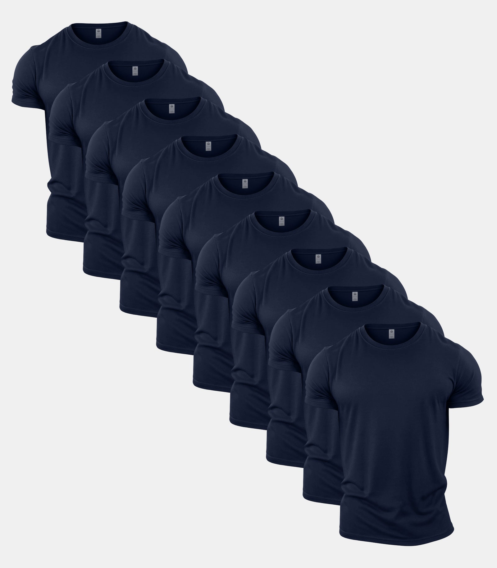 All Navy Crew Neck Gym T-Shirt 9 Pack