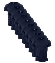 All Navy Crew Neck Gym T-Shirt 9 Pack