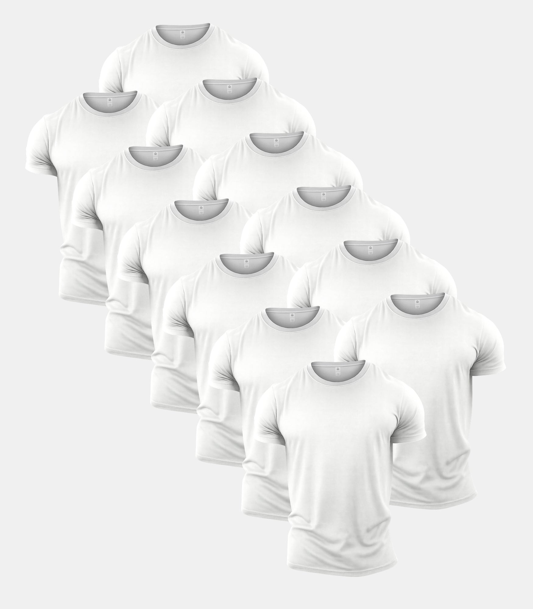 All White Crew Neck T-Shirt 12 Pack