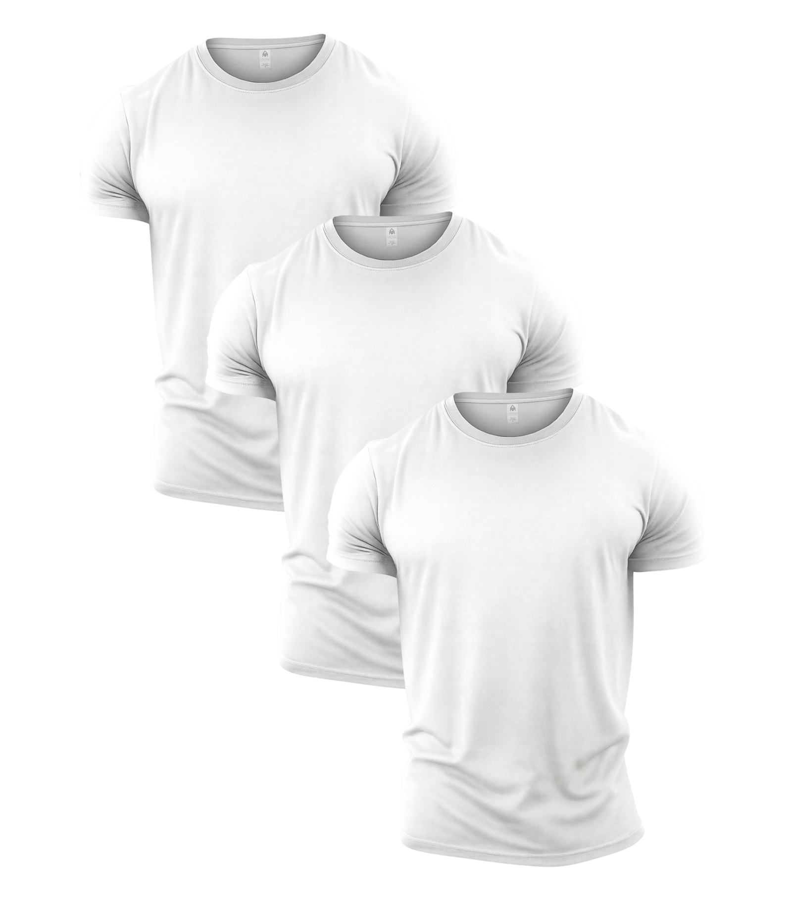 All White Crew Neck Gym T-Shirt 3 Pack