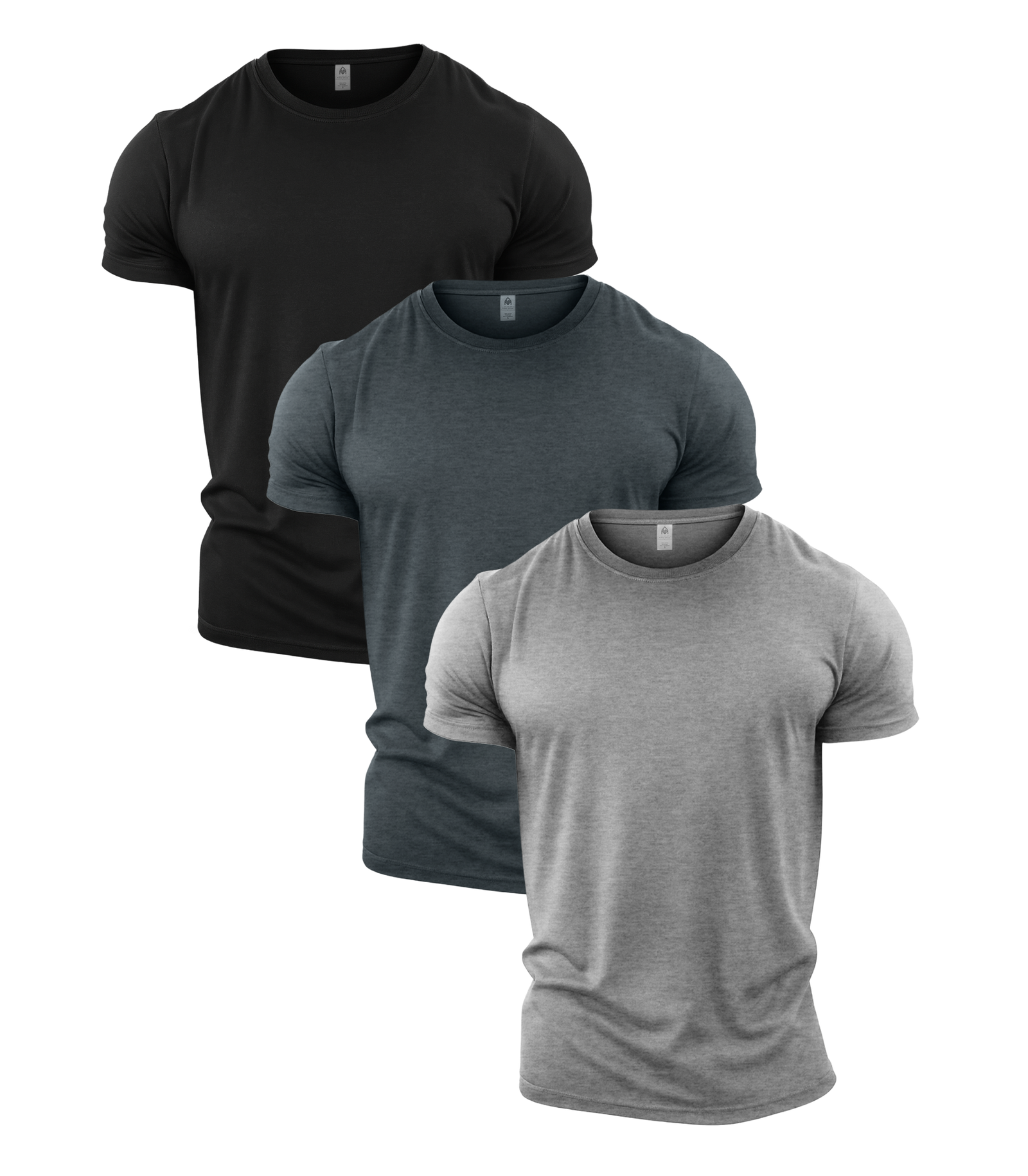 All Greys Crew Neck Gym T-Shirt 3 Pack