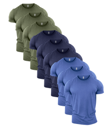 Heather Colours Crew Neck Gym T-Shirt 9 Pack