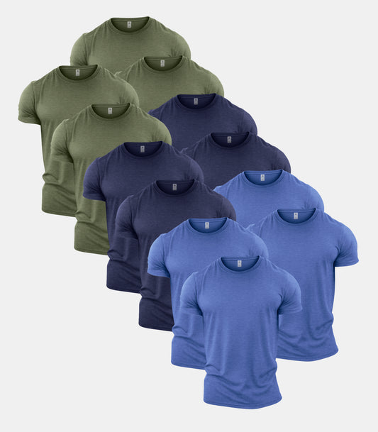 Heather Colours Crew Neck Gym T-Shirt 12 Pack