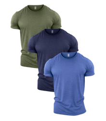 All Heather Crew Neck Gym T-Shirt 3 Pack