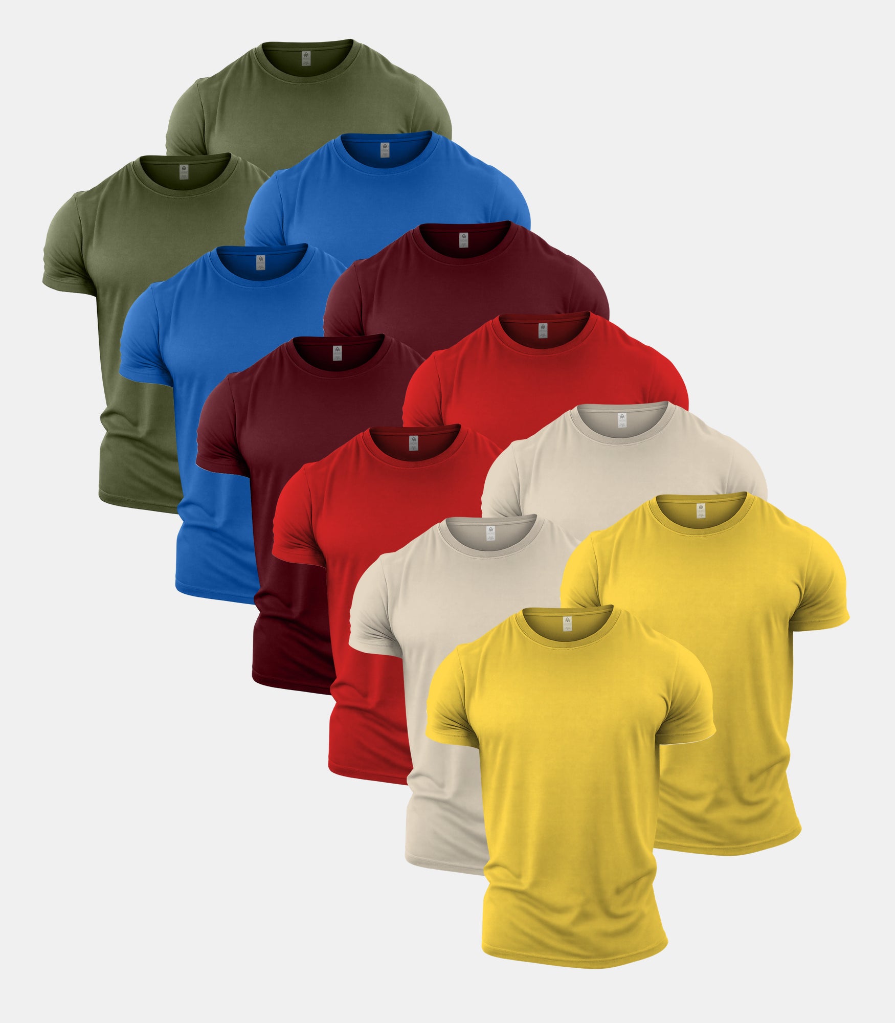 Multi Colour Crew Neck T-Shirt 12 Pack