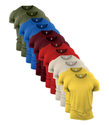 Multi Colour Crew Neck Gym T-Shirt 12 Pack