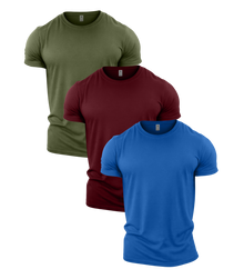 Multi Colour Crew Neck Gym T-Shirt 3 Pack