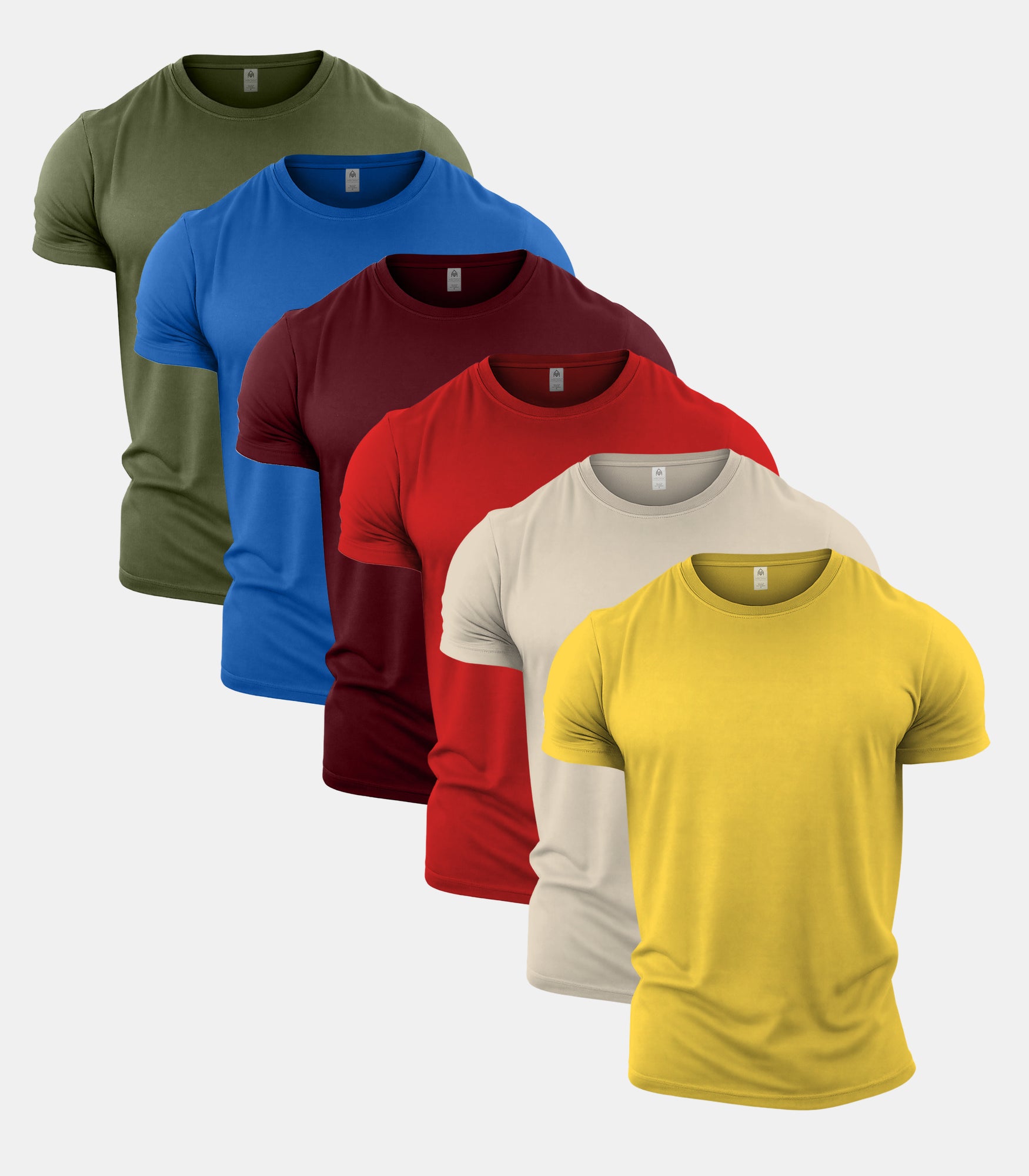 Multi Colour Crew Neck T-Shirt 6 Pack