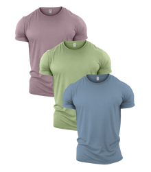 Pastel Crew Neck Gym T-Shirt 3 Pack