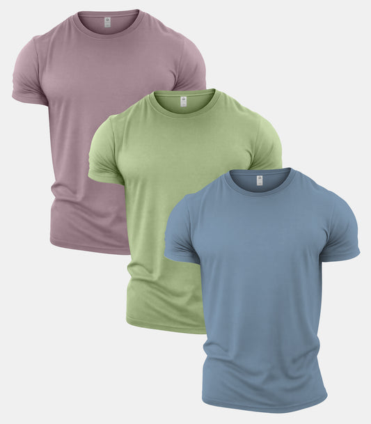 Pastel Crew Neck T-Shirt 3 Pack