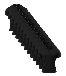 All Black Polo Shirt 12 Pack