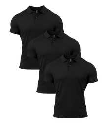 All Black Polo Shirt 3 Pack