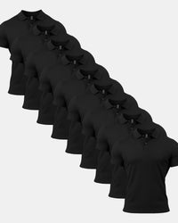 All Black Polo Shirt 9 Pack