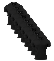 All Black Polo Shirt 9 Pack