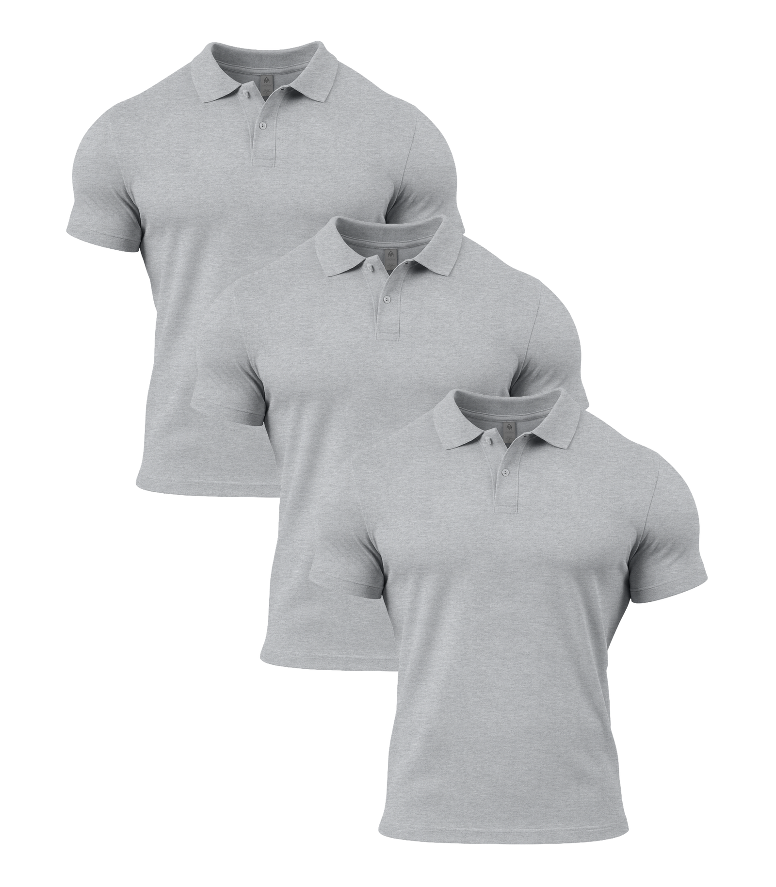 All Sport Grey Polo Shirt 3 Pack