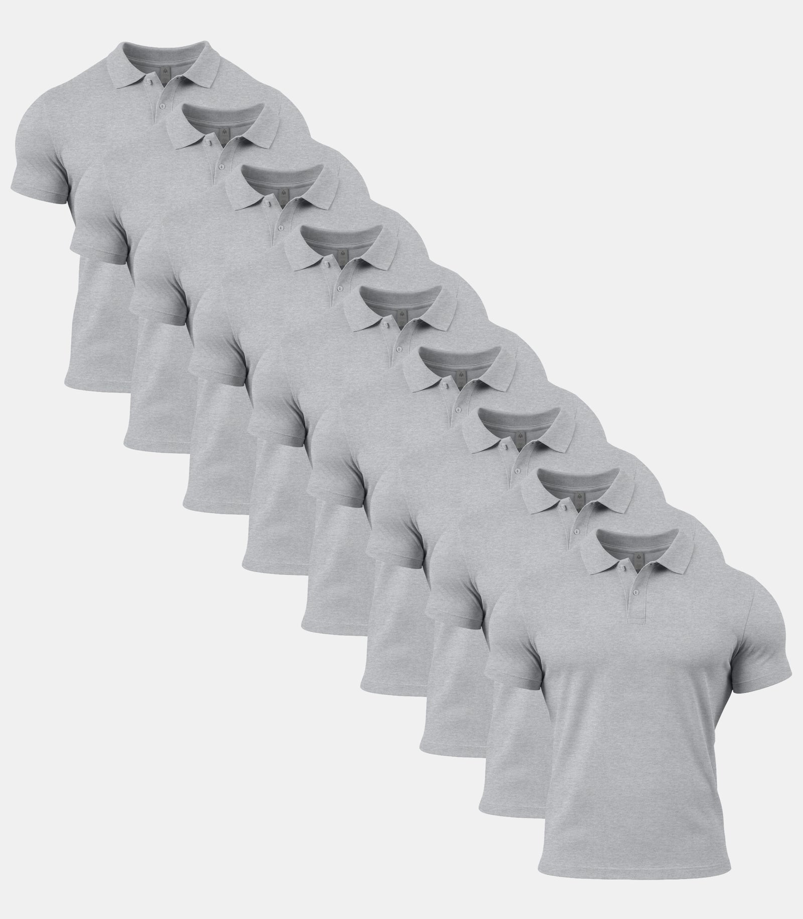 All Sport Grey Polo Shirt 9 Pack