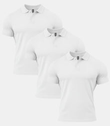All White Polo Shirt 3 Pack