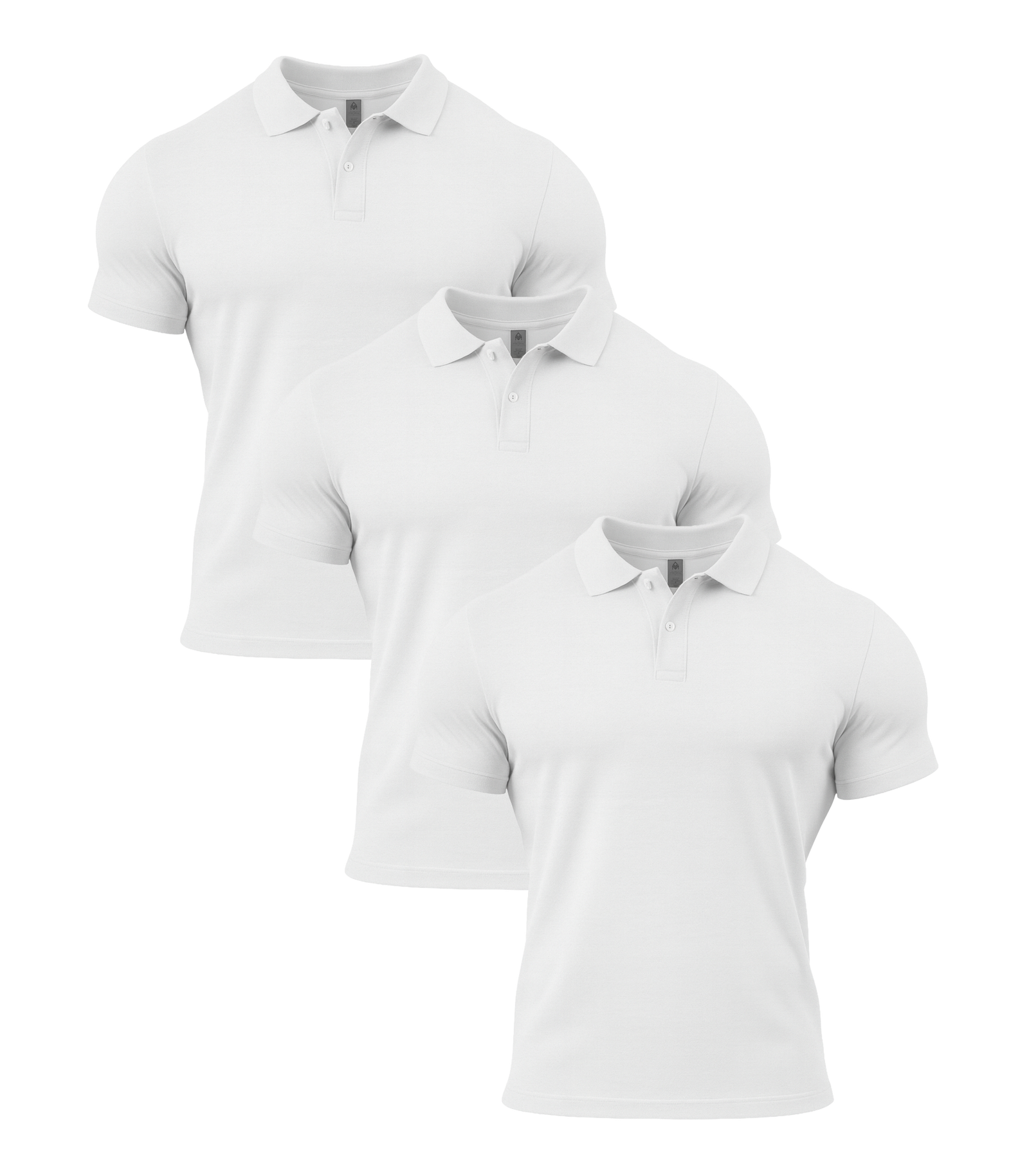 All White Polo Shirt 3 Pack