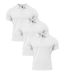 All White Polo Shirt 3 Pack