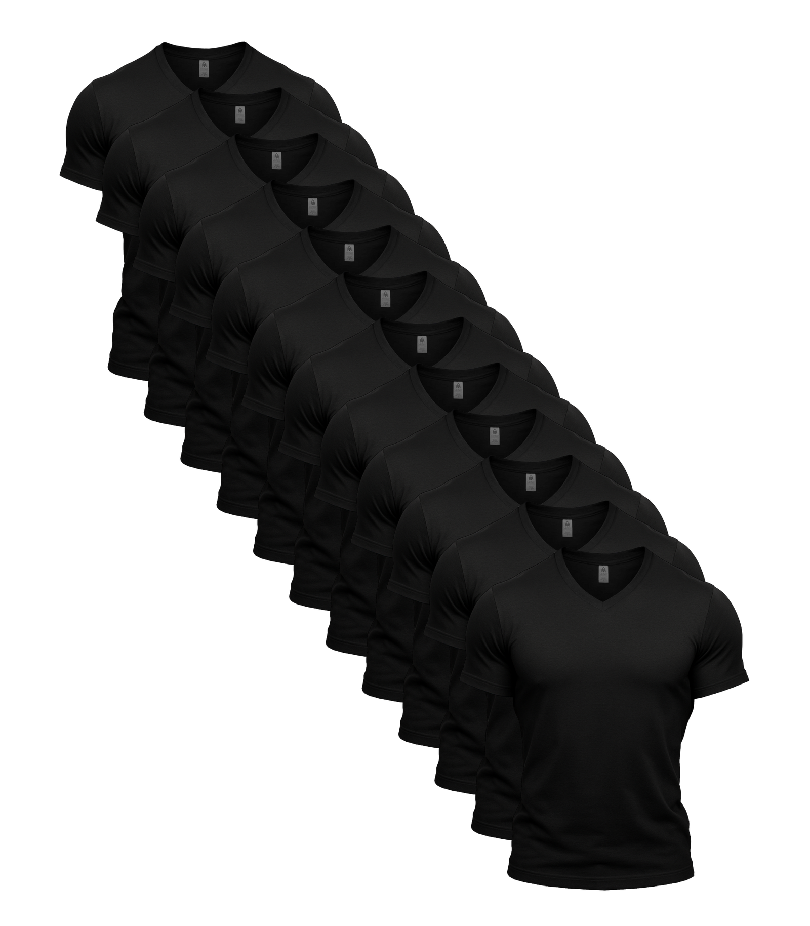 All Black V-Neck 12 Pack