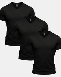 All Black V-Neck 3 Pack