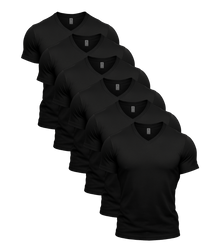 All Black V-Neck 6 Pack