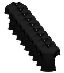 All Black V-Neck 9 Pack