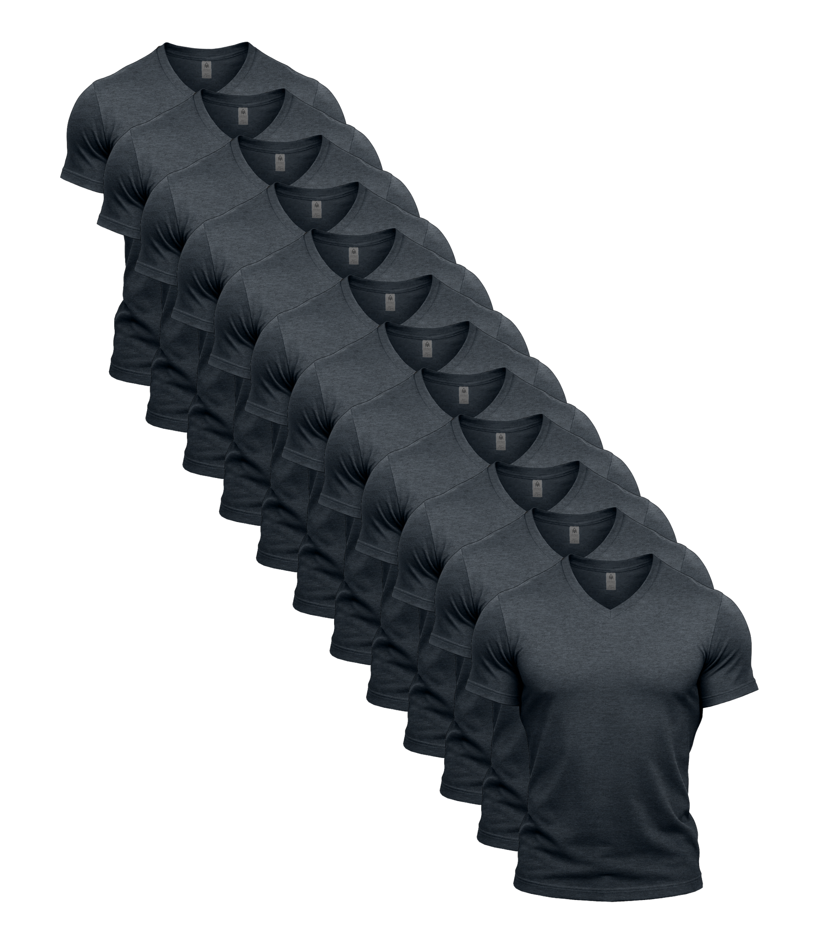 All Grey V-Neck 12 Pack