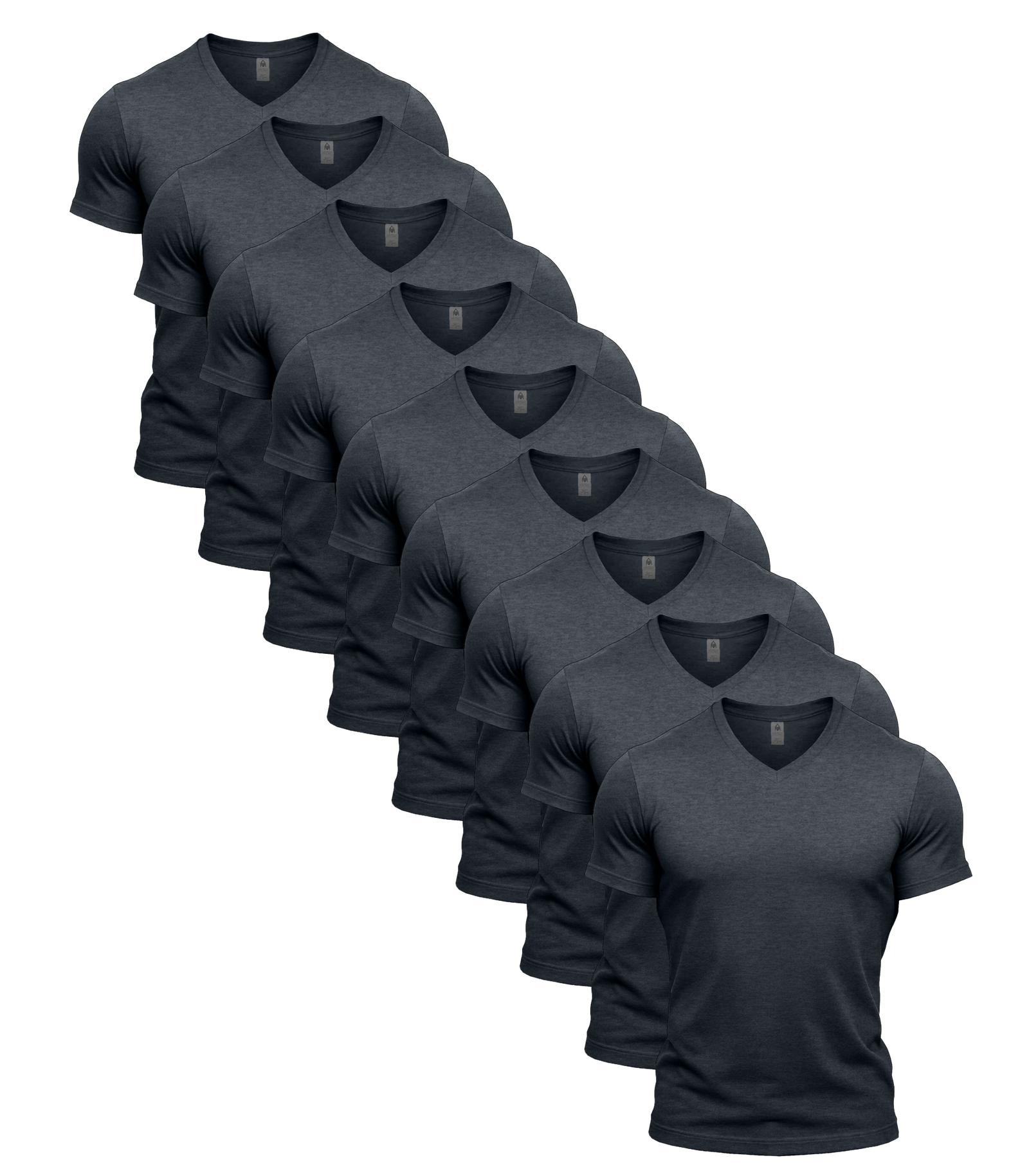 All Grey V-Neck 9 Pack