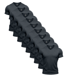 All Grey V-Neck 9 Pack