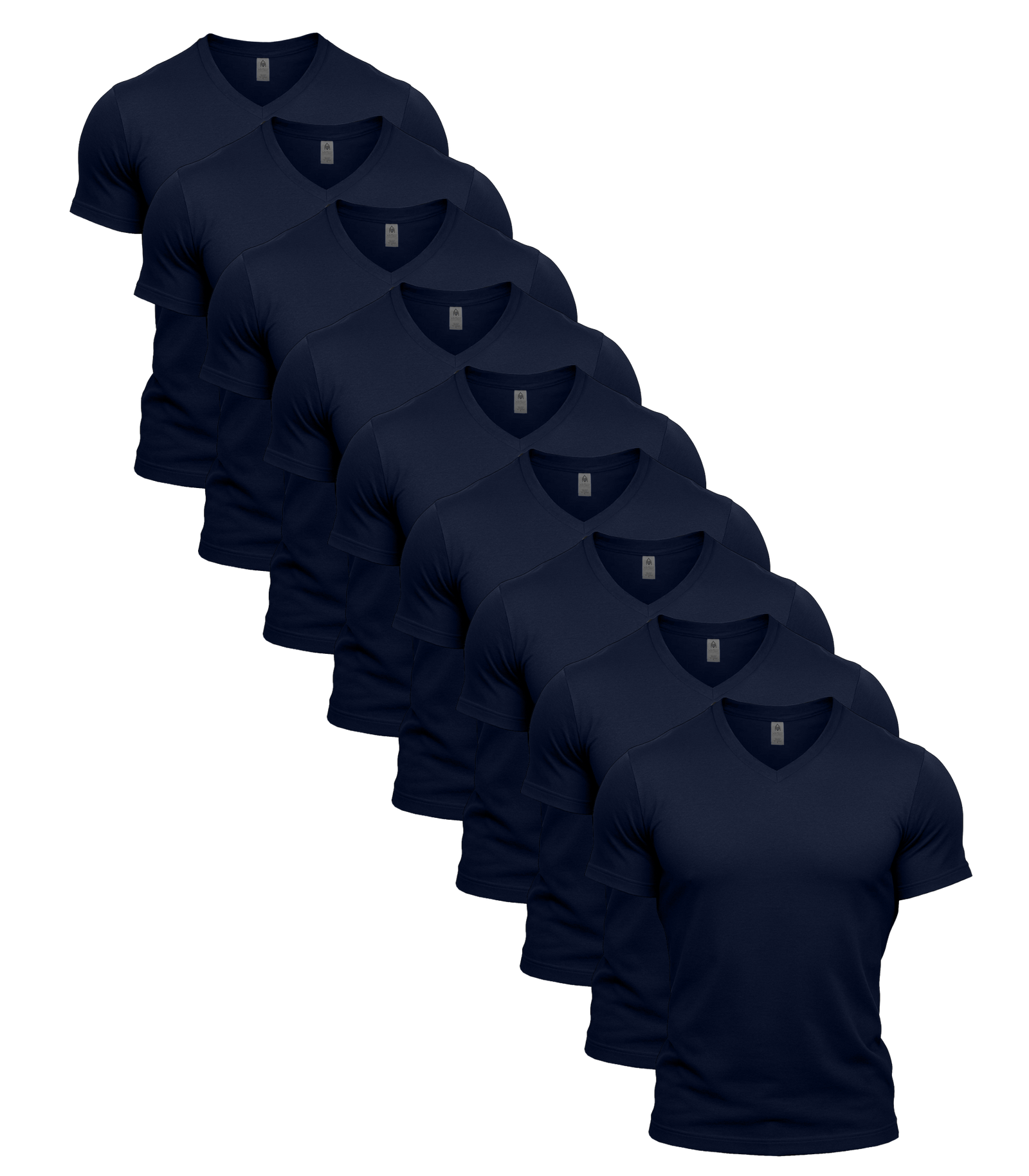All Navy V-Neck 9 Pack