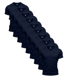 All Navy V-Neck 9 Pack