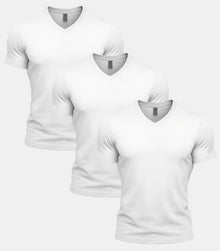All White V-Neck 3 Pack