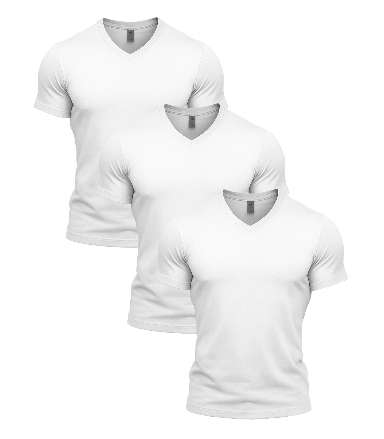 All White V-Neck 3 Pack