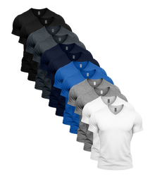 Multi Colour V-Neck 12 Pack