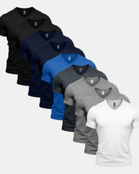 Multi Colour V-Neck 9 Pack
