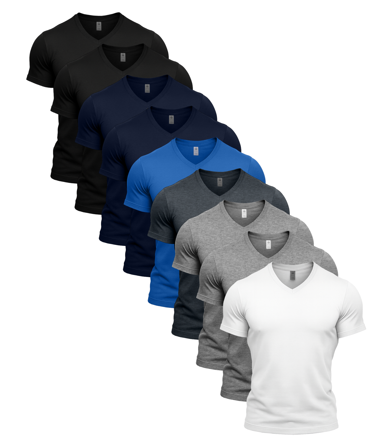 Multi Colour V-Neck 9 Pack