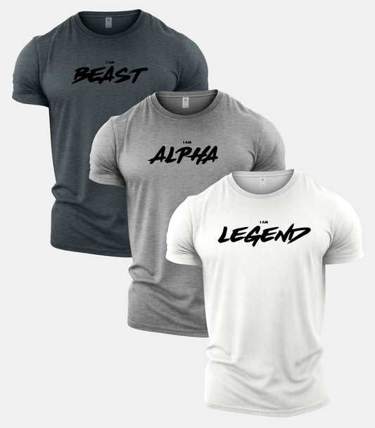I Am Classic Gym T-Shirt 3 Pack