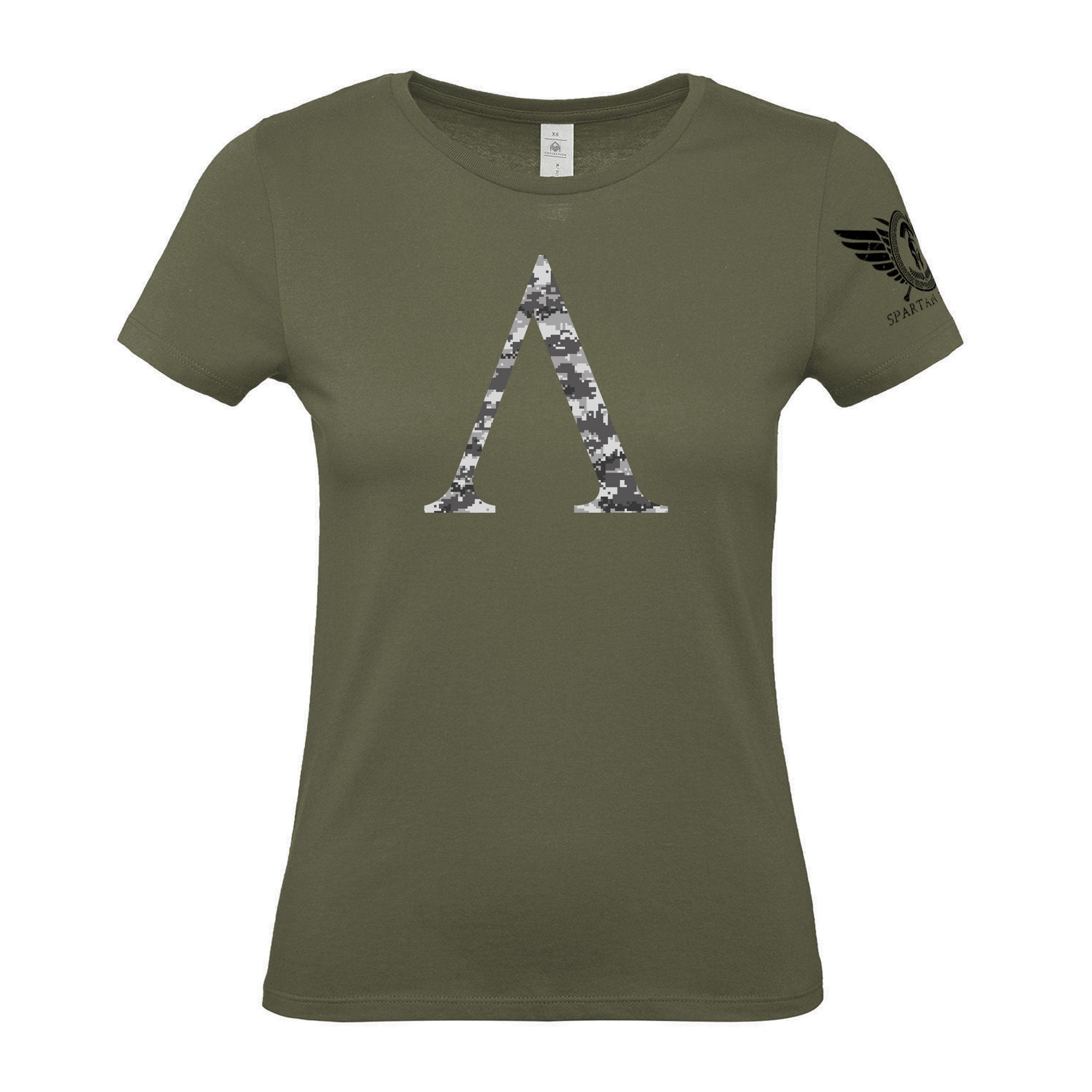 Spartan Forged Symbol Winter Camo - Women's Gym T-Shirt