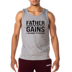 Father Forgive Me For These Gains Gym Vest