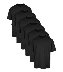 All Black Oversized Gym T-Shirt 6 Pack
