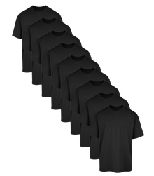 All Black Oversized Gym T-Shirt 9 Pack