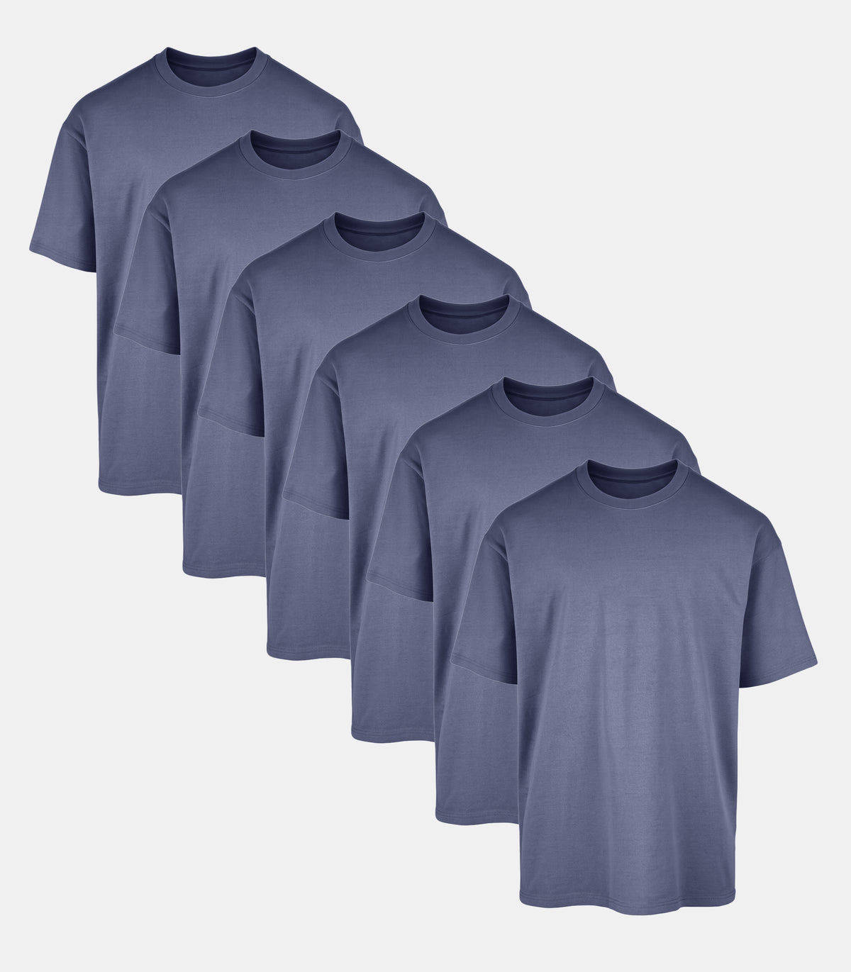 All Blue Oversized Tee 6 Pack