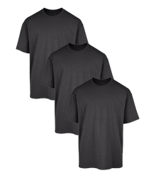 All Charcoal Oversized Gym T-Shirt 3 Pack
