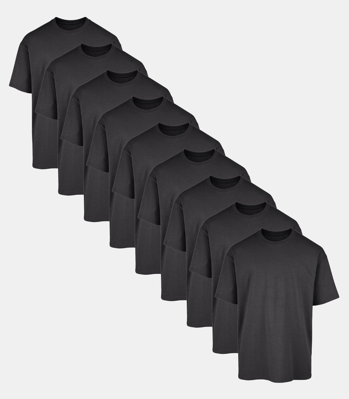 All Charcoal Oversized Tee 9 Pack