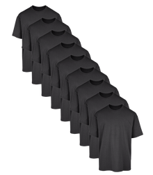 All Charcoal Oversized Gym T-Shirt 9 Pack