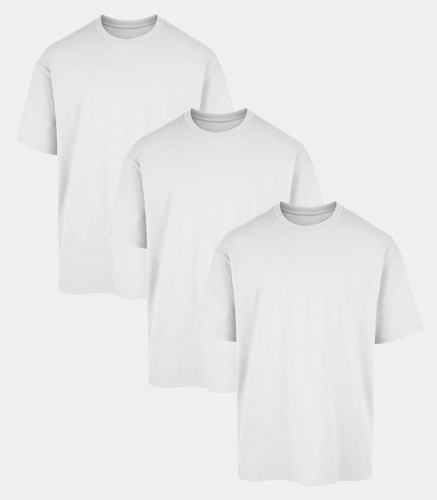 All White Oversized Tee 3 Pack