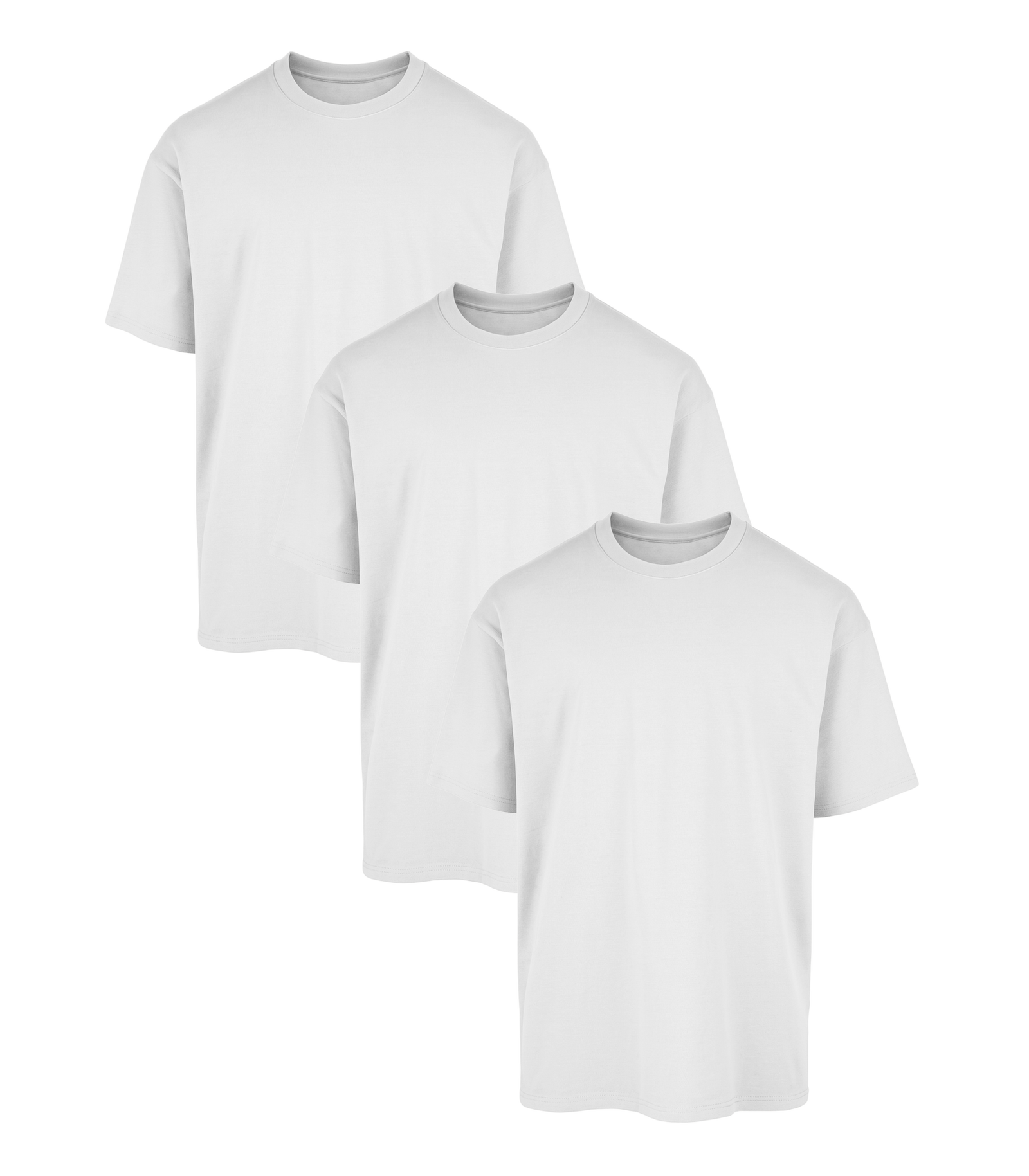 All White Oversized Gym T-Shirt 3 Pack