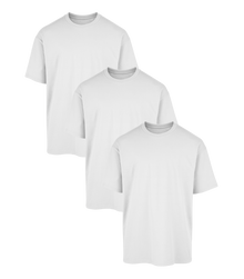 All White Oversized Gym T-Shirt 3 Pack