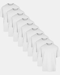 All White Oversized Tee 9 Pack